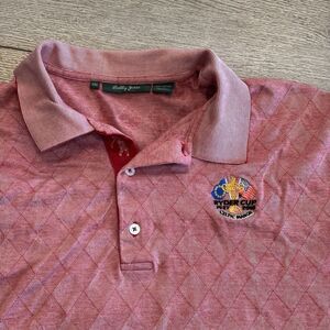 Ryder Cup Celtic Manor Polo Golf Shirt Red Bobby Jones Mens XXL Preppy Athletic